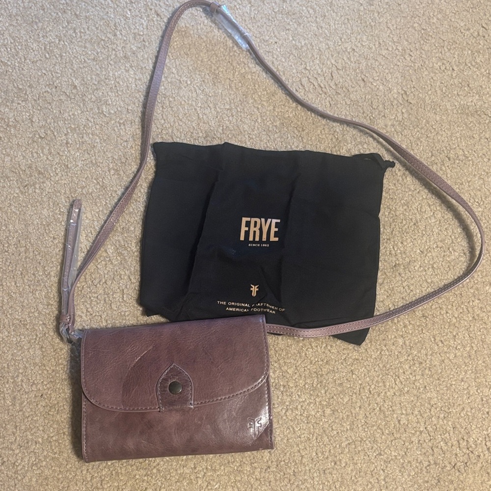Frye Lavender Leather Crossbody Bag